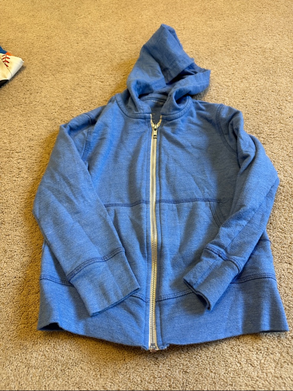 Kids Lightweight Blue Full-Zip Hoodie
